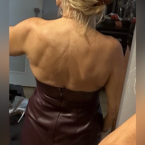 Ashley Park x RTR Vegan Strapless Mini w/ Rosette Detail - Picture 5 of 7